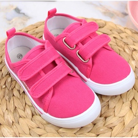 Rosa Atletico flicksneakers med kardborreband 2