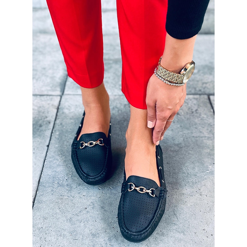 Nisa Black dam loafers svart 1