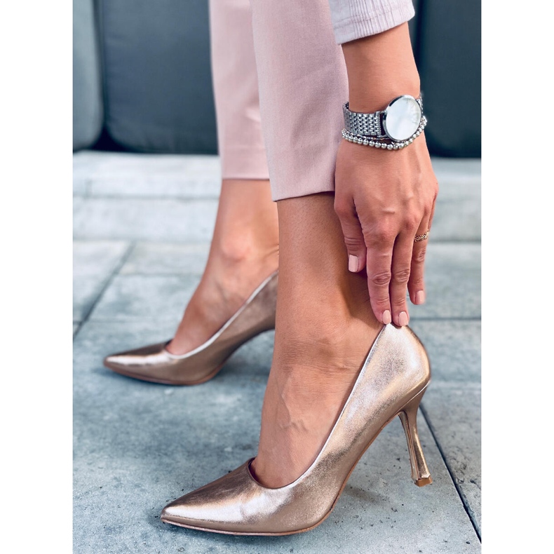 Dam högklackat Aurora Champagne rosa 1