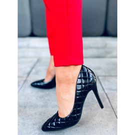 Quiltad Modi Black högklackat dam svart 2