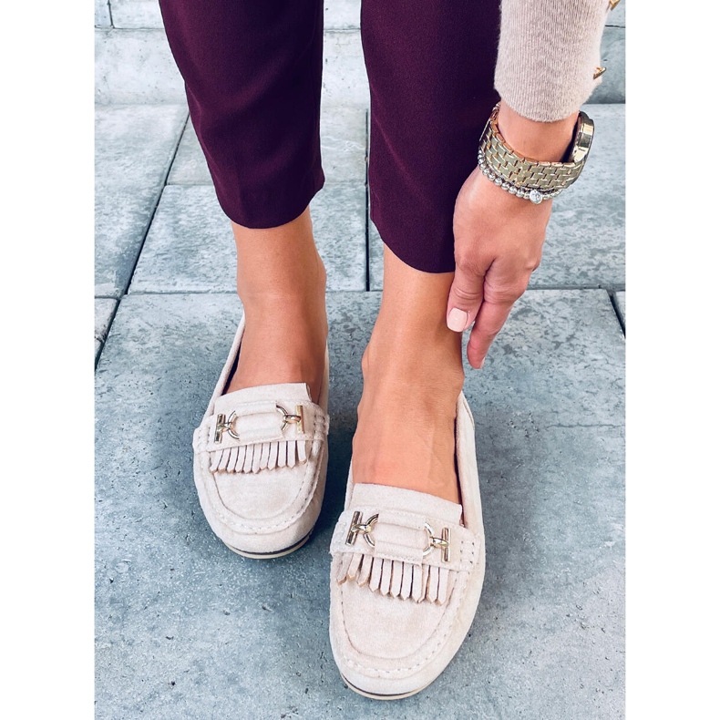 Leif Beige loafers dam 1