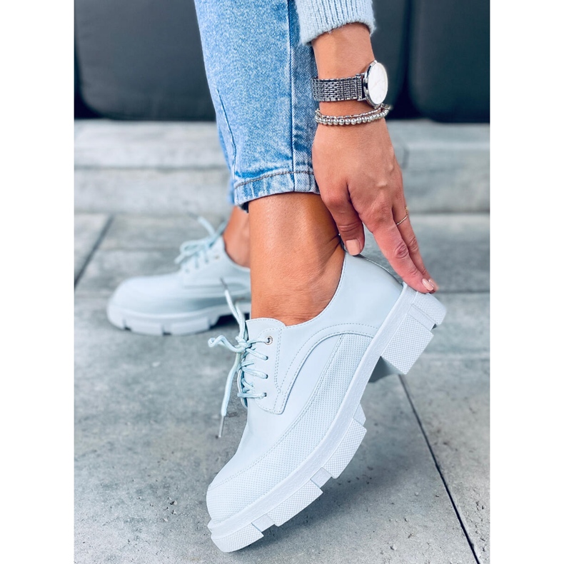 Högsulade loafers Unna Blue blå 1