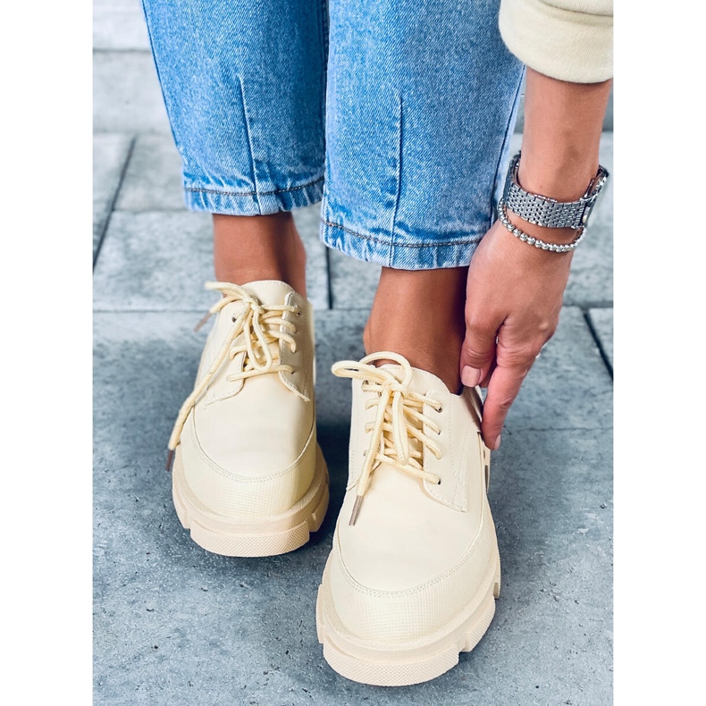 Högsulade loafers Unna Yellow gul 1