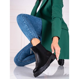 Shelovet kvinnors svarta arbetare med dragkedja 1