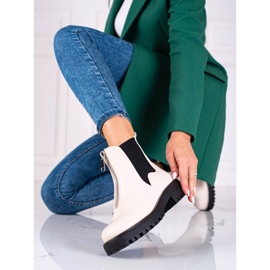 Beige dambaggies med dragkedja 2