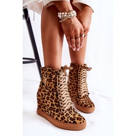 Dam Sneakers Lu Boo Guldkedja Mocka Leopard Monica beige brun 1