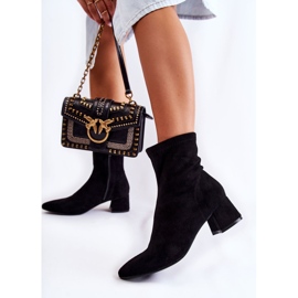 WD1 Höga kängor för kvinnor i mocka, svart gloris 2