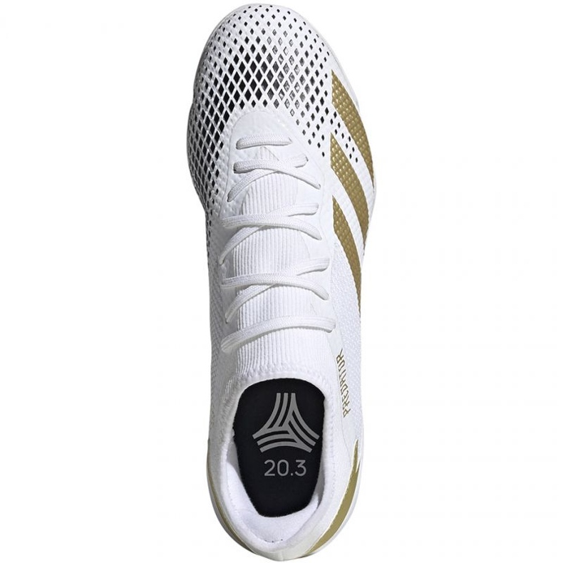 Adidas Predator 20.3 L In M FW9192 fotbollsskor vit gyllene 1
