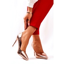 WS1 Snake Pattern Pins Rose Gold Tissoria gyllene 3