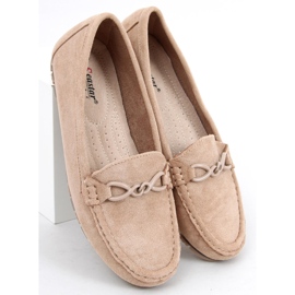 Saga Khaki loafers för kvinnor beige 2