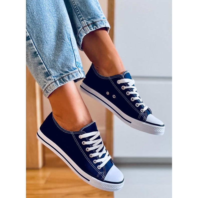Basic D.BLUE klassiska sneakers för kvinnor blå 1