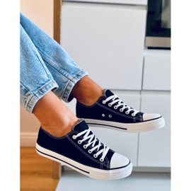 Basic Svarta klassiska sneakers för kvinnor 1