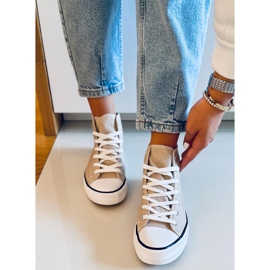 Canvas sneakers för ankeln Jude Khaki beige 1