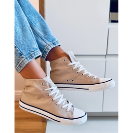 Canvas sneakers för ankeln Jude Khaki beige 2