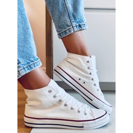 Canvas sneakers Jude White ankel vit 1