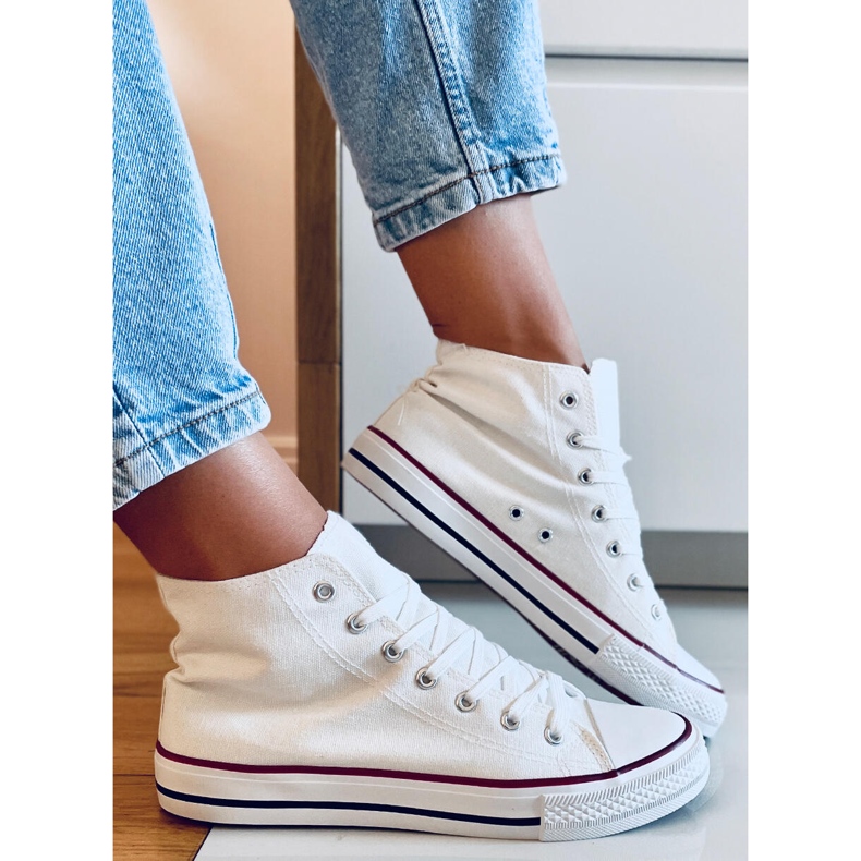 Canvas sneakers Jude White ankel vit 1