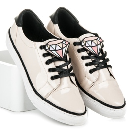 Betler Diamantlackade sneakers brun 2