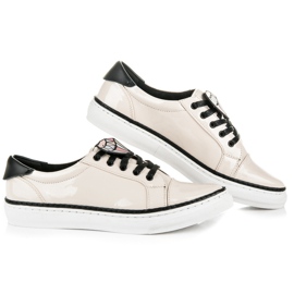 Betler Diamantlackade sneakers brun 1