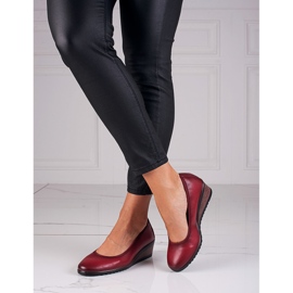 Burgundy wedge pumps från W. Potocki röd 1