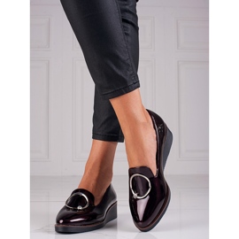 Lackade skor W. Potocki vinröd 1