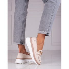 Loafers Beige skor från Vinceza 1