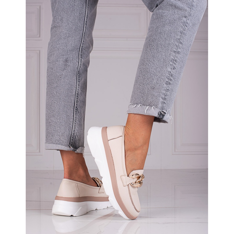 Loafers Beige skor från Vinceza 1