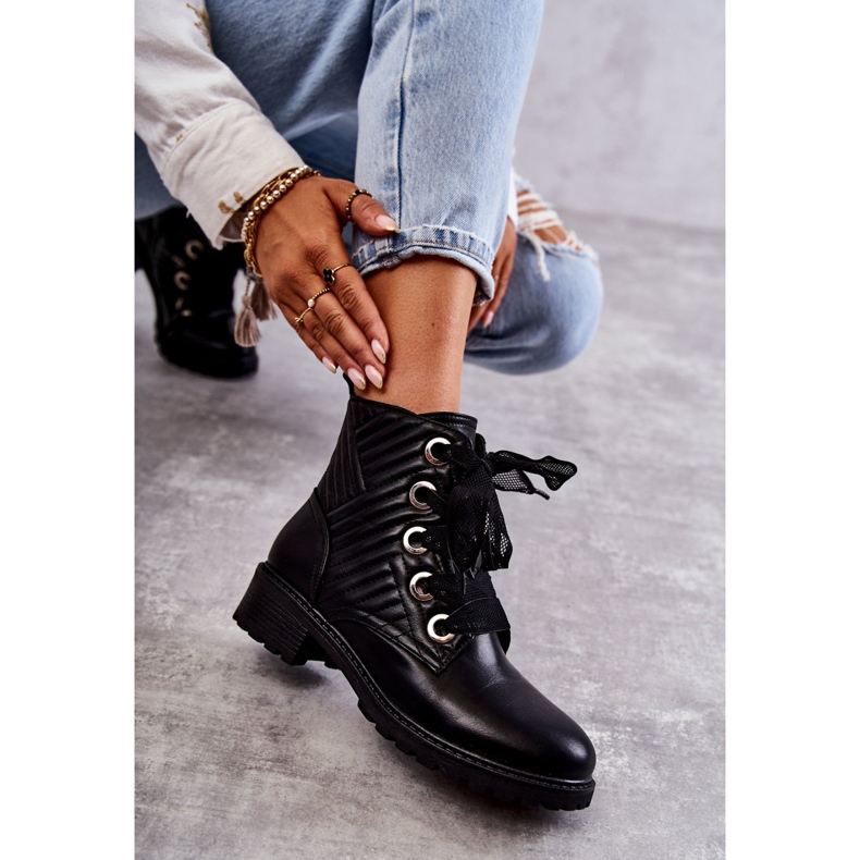 PG1 Svarta Torino Quiltade Stövlar Med Värme 1