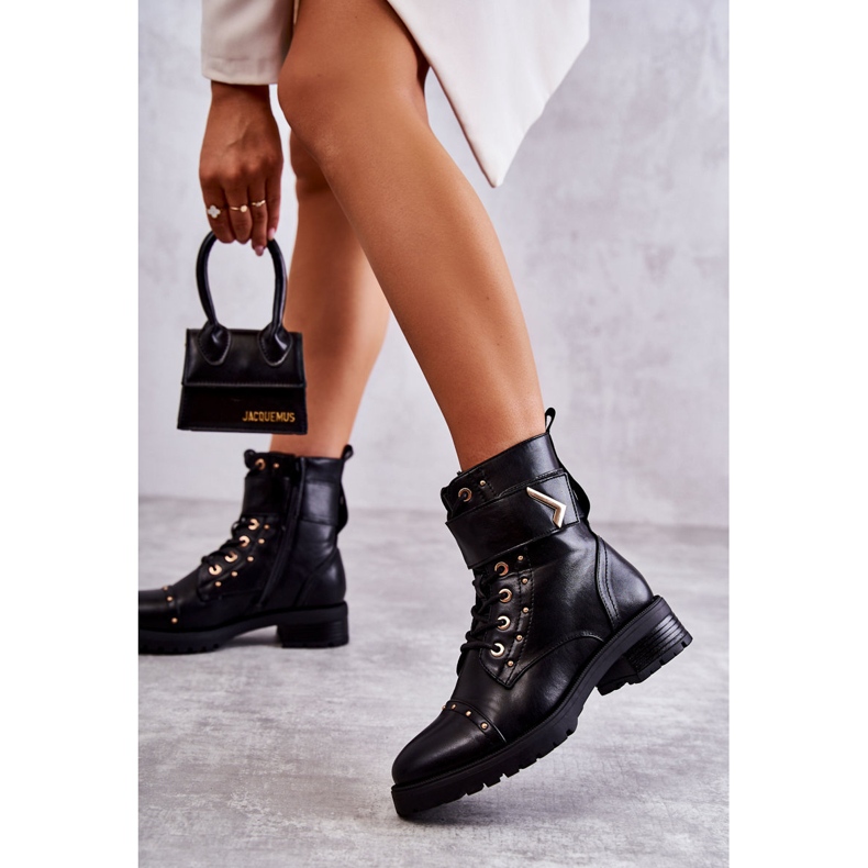 Varma ormstövlar i ekologisk läder Svart Colira 1