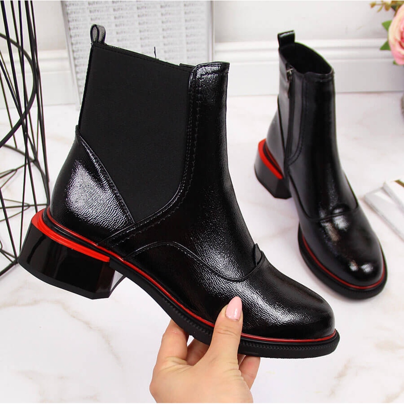 Jodhpur stövlar i svart lack för kvinnor Filippo 2