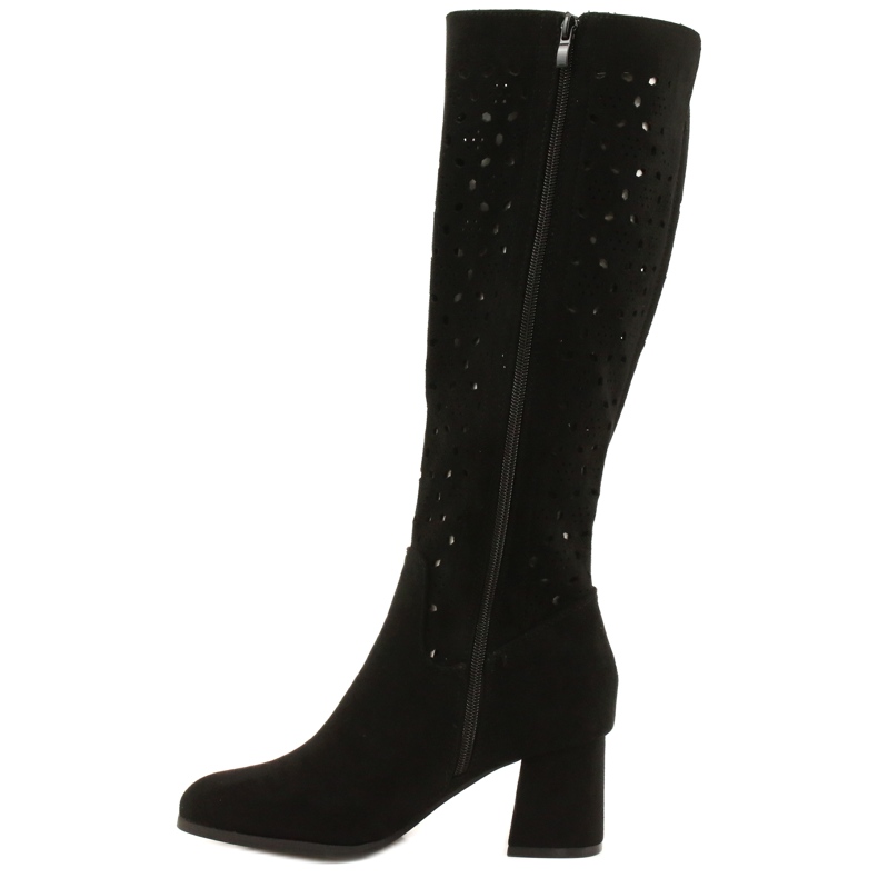 M.Daszyński Genombrutna stövlar på en stång Svart SA156-10 1