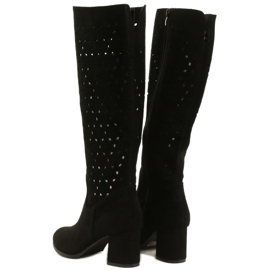 M.Daszyński Genombrutna stövlar på en stång Svart SA156-10 3