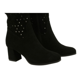 M.Daszyński Genombrutna stövlar på en stång Svart SA156-10 4