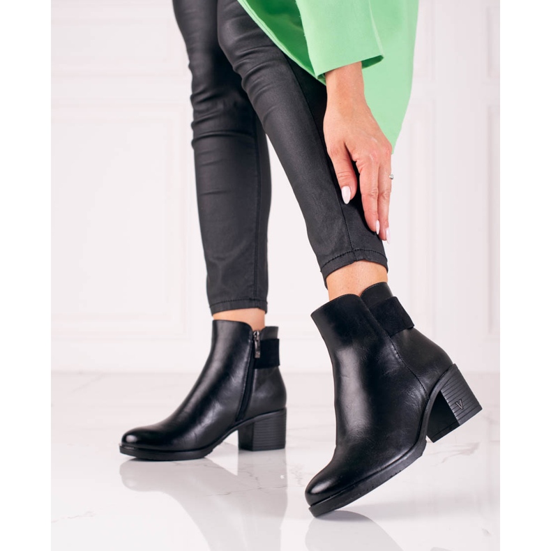 W. Potocki Svarta klassiska damstövlar från Potocki 1