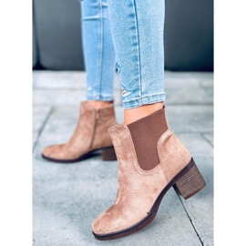 Stövlar med breda klackar Fill Beige 1