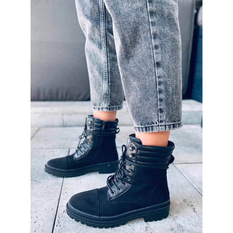 Gaba Svarta arbetsstövlar för kvinnor 2