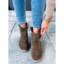 Stövlar på en gömd Deer Green kil grön 2