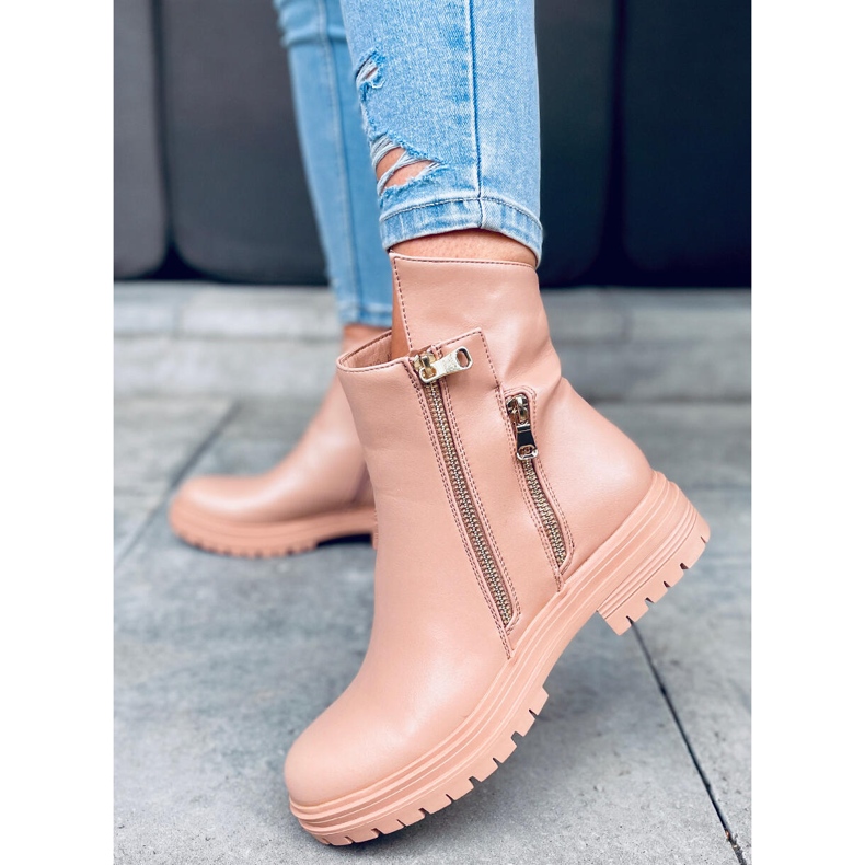 Janine platta damstövlar beige 1