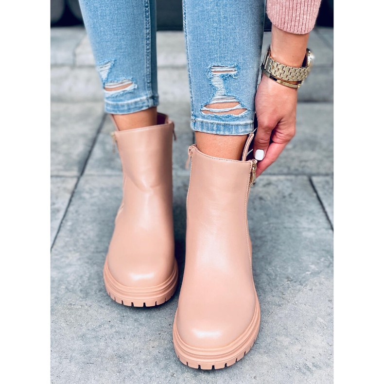 Janine platta damstövlar beige 2