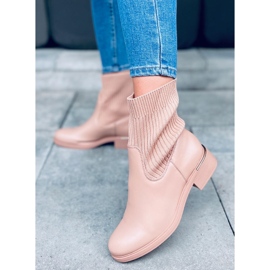 BM Sendi Nude socka övre ankelboots beige 1