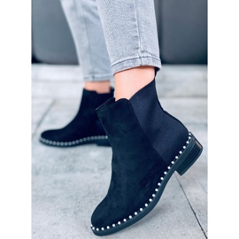 Chelsea boots med Lando Black pärlor svart 1