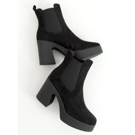 Stövlar på gummiklack Amelda Black svart 1