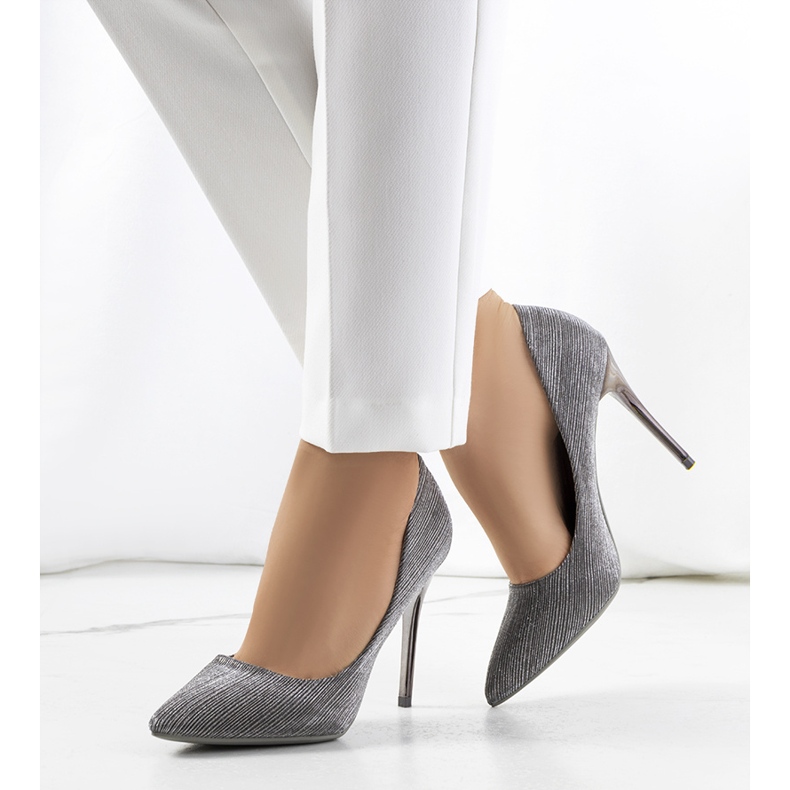 BM Silver glänsande Mckee klackar 1