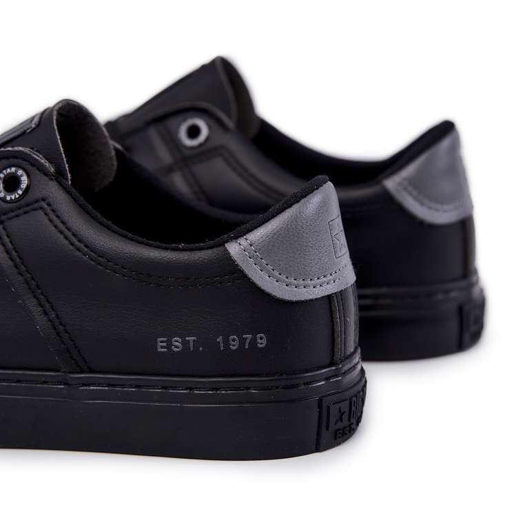 Läder Sneakers för män Big Star JJ174108 Svart 4