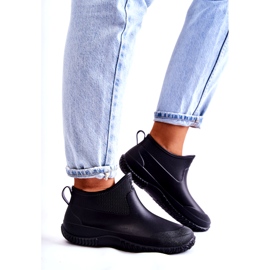 Svarta låga gummistövlar för damer Eldora 4