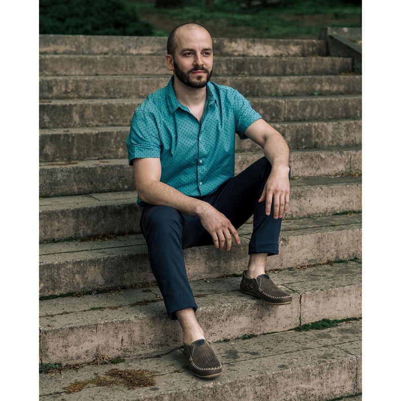 Olivier Herrskor mockasin 906 för sommarbrun grå 5