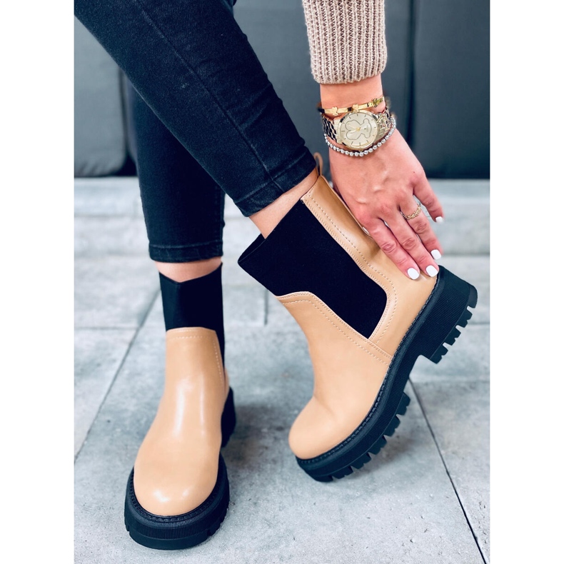 Chelsea stövlar med en hög ovandel Cillo Camel brun 1