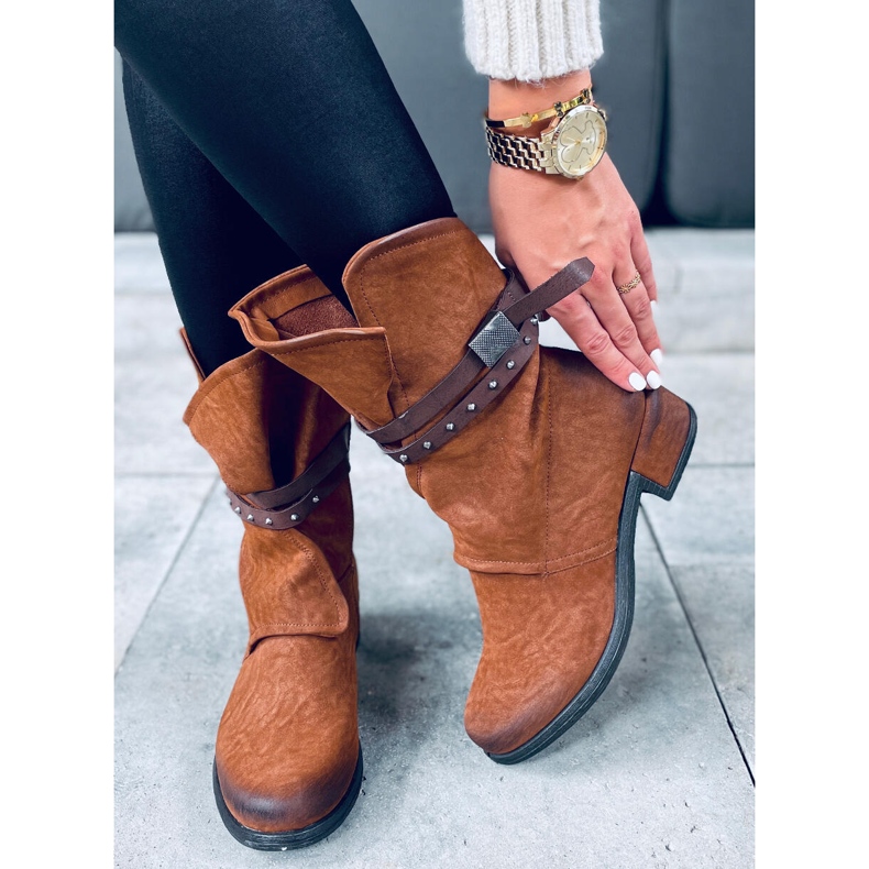 Militära damstövlar Aina Camel brun 1