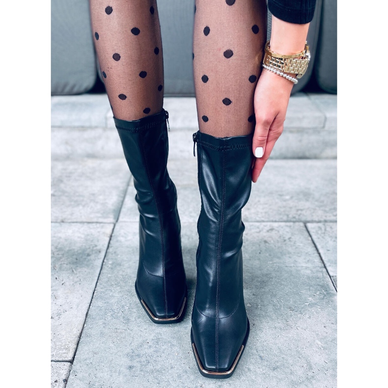 Luna Black högklackade stövlar svart 2