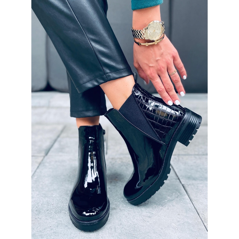 Isolerade Chelsea-stövlar Duni Black svart 1