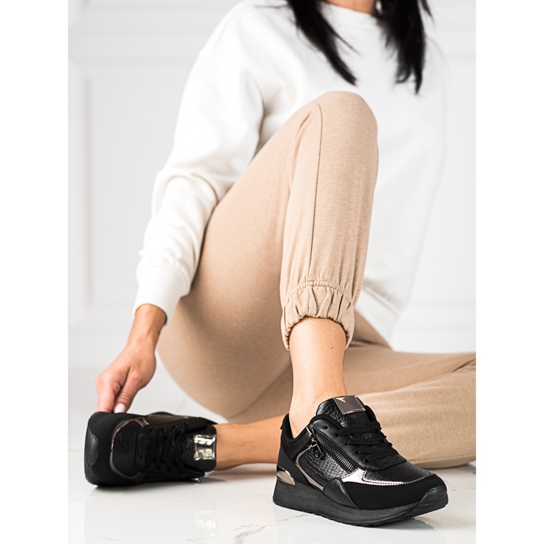 Damsneakers på Shelovet-plattformen svarta 2